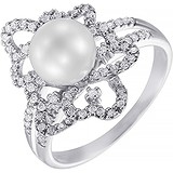 Женское золотое кольцо с бриллиантами и жемчугом, 1649624