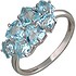 Женское серебряное кольцо с топазами - фото 1
