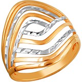 Женское серебряное кольцо в позолоте, 1654744
