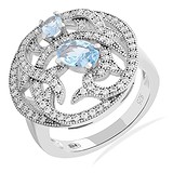 Женское серебряное кольцо с куб. циркониями, 1665240