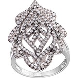 Женское серебряное кольцо с куб. циркониями, 1669336