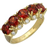 Женское золотое кольцо с бриллиантами и гранатами, 1685208