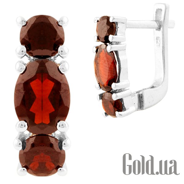 

Серьги Fresh Jewelry, Серебряные серьги с гранатами
