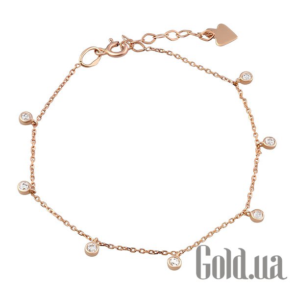 

Браслет Fresh Jewelry, Женский золотой браслет с куб. циркониями, 17