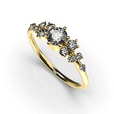Золотое кольцо с бриллиантами, 1768152