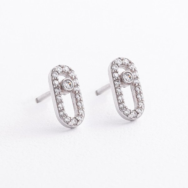 Серебряные серьги с куб. циркониями