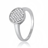 Серебряное кольцо с куб. циркониями (КК2Ф/421), фото