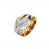 Pierre Cardin Женское серебряное кольцо с куб. циркониями в позолоте - фото 1
