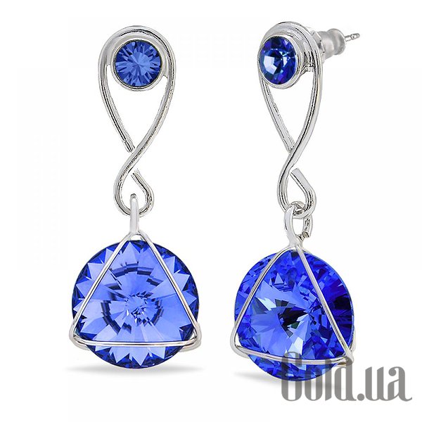 

Серьги с подвесками Kobi, Стальной, Серьги с кристаллами Swarovski