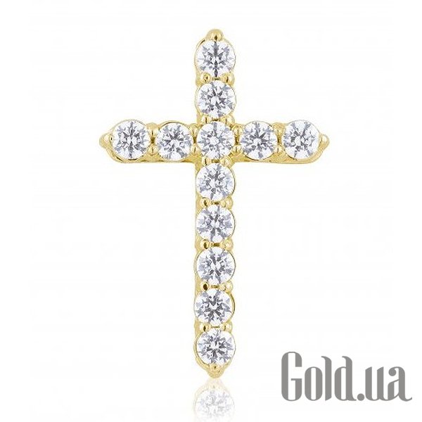 

Кулон-крестик Украина, Золотой кулон с циркониями Swarovski Zirconia