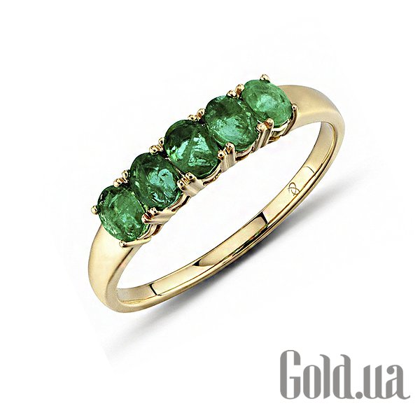 

Кольцо Lurie Jewelry, Женское золотое кольцо с изумрудами, 19