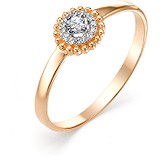 Золотое кольцо с бриллиантами, 1603289