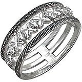 Женское серебряное кольцо с куб. циркониями, 1619417
