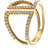 Жіноча золота каблучка з діамантами, 1655513
