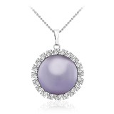 Кулон з ланцюжком з кристалами Swarovski і мистецтв. перлами, 1662425