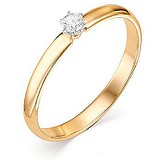 Золотое кольцо с бриллиантом, 1677273