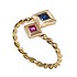 Женское золотое кольцо с рубином и сапфиром - фото 1