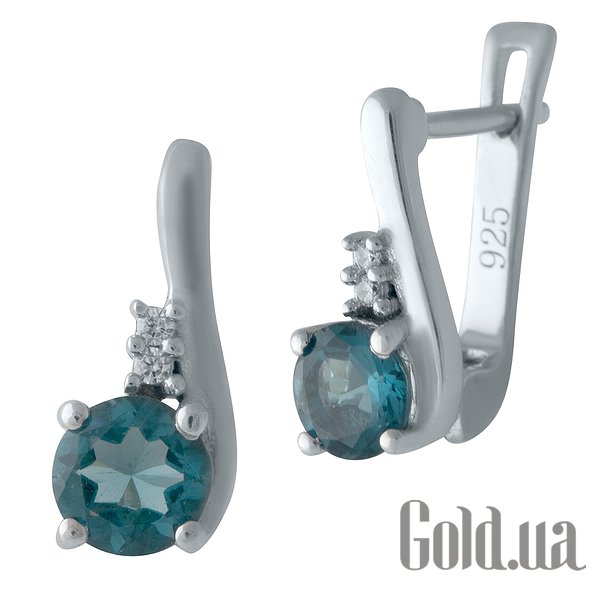 

Серьги Fresh Jewelry, Серебряные серьги с топазами и куб. циркониями