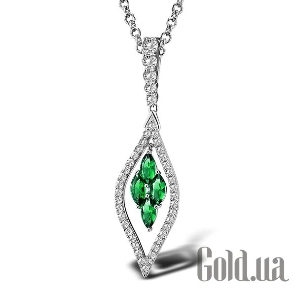 

Женские кулоны Lurie Jewelry, Серебряный кулон с куб. циркониями и хрусталем