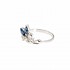 Женское серебряное кольцо с сапфирами и бриллиантами - фото 2