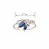 Женское серебряное кольцо с сапфирами и бриллиантами - фото 3
