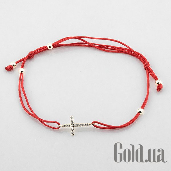 

Шнурок на руку Украина, Тканевый шнурок на руку с золотыми вставками и куб. циркониями