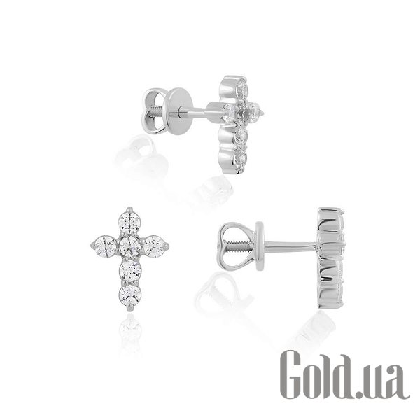

Серьги-гвоздики Украина, Золотые серьги с Swarovski Zirconia