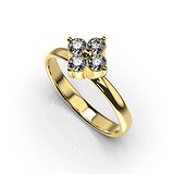 Золотое кольцо с бриллиантами, 1768409