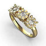 Золотое кольцо с бриллиантами, 1768921
