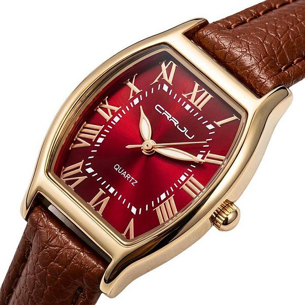 Crrju Женские часы France Leather Classic 3885 bt3885 – изображение 2