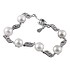 Жіночий Срібний браслет з перлами і куб. цирконіями - фото 1
