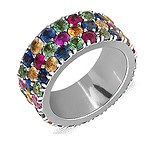 Женское золотое кольцо с сапфирами, 103386