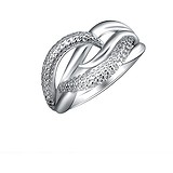Женское серебряное кольцо с куб. циркониями, 1611738