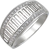 Женское серебряное кольцо с куб. циркониями, 1615066