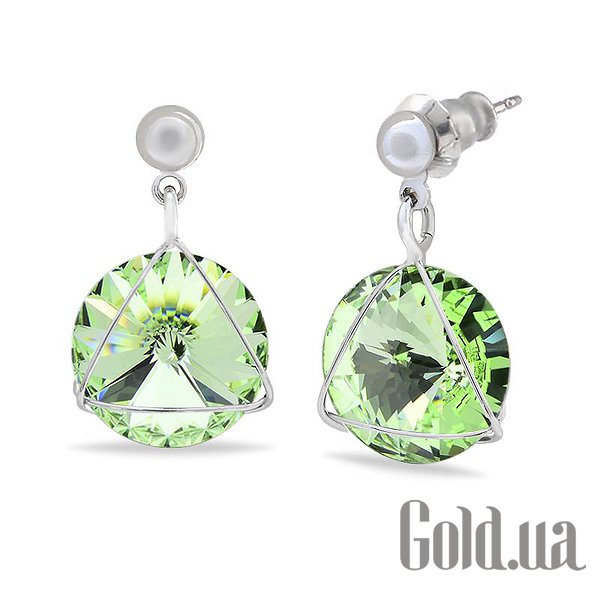 

Серьги с подвесками Kobi, Стальной, Серьги с кристаллами Swarovski