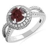 Женское серебряное кольцо с куб. циркониями, 1665242