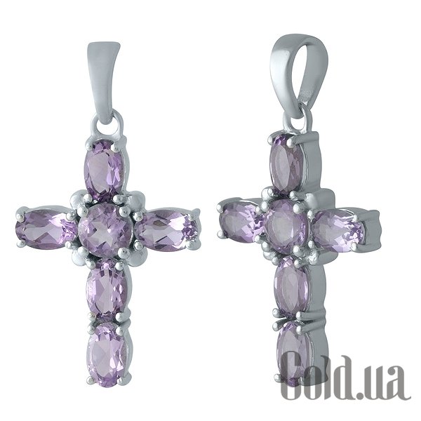 

Кулон-крестик Fresh Jewelry, Серебряный кулон с аметистами