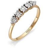 Золотое обручальное кольцо с бриллиантами, 1711066