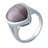 Женское серебряное кольцо с кошачьим глазом (2026310), фото