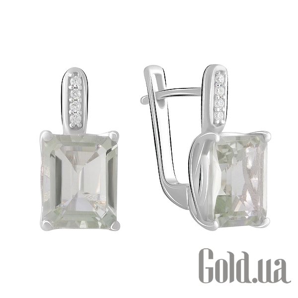 

Серьги Fresh Jewelry, Серебряные серьги с куб. циркониями и аметистами