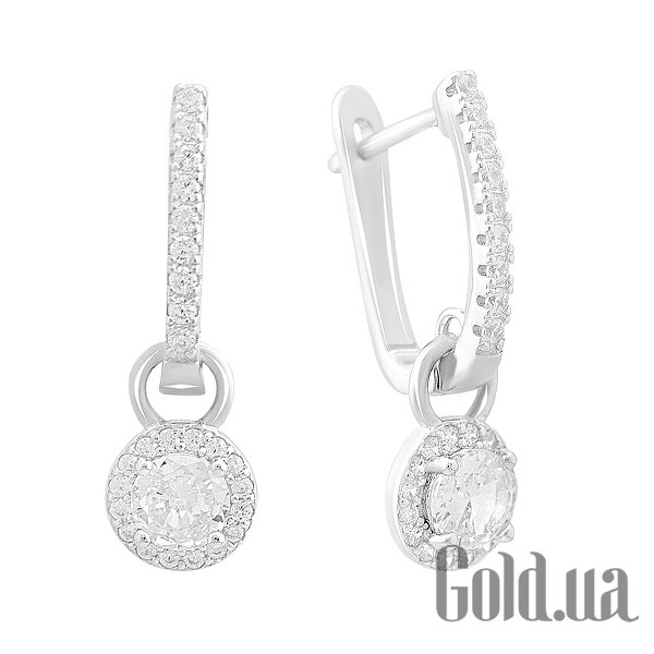 

Серьги с подвесками Fresh Jewelry, Серебряные серьги с куб. циркониями