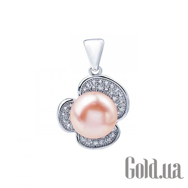 

Женские кулоны Lurie Jewelry, Серебряный кулон с жемчугом и куб. циркониями