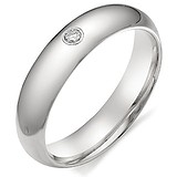 Золотое обручальное кольцо с бриллиантом, 1602779
