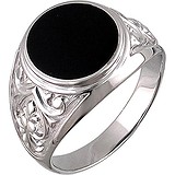 Мужское серебряное кольцо с ониксом, 1604059