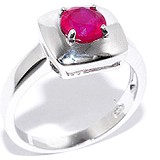 Silver Wings Женское серебряное кольцо с рубином, 1618139