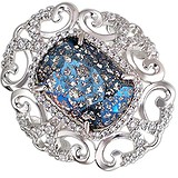 SOKOLOV Женское серебряное кольцо с куб. циркониями и кристаллом Swarovski, 1620955