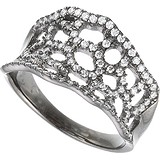 Женское серебряное кольцо с куб. циркониями, 1645275