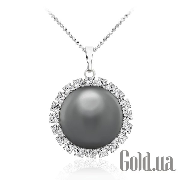 

Женские колье и кулоны Kobi, Стальной, Кулон с цепочкой с кристаллами Swarovski и искусств. жемчугом