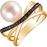 Женское золотое кольцо с бриллиантами и жемчугом, 1668571