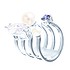Женское серебряное кольцо с куб. циркониями и жемчугом - фото 1